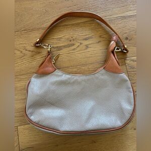 Valentina leather shoulder bag made in italy gold accent